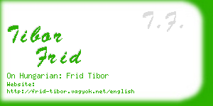 tibor frid business card